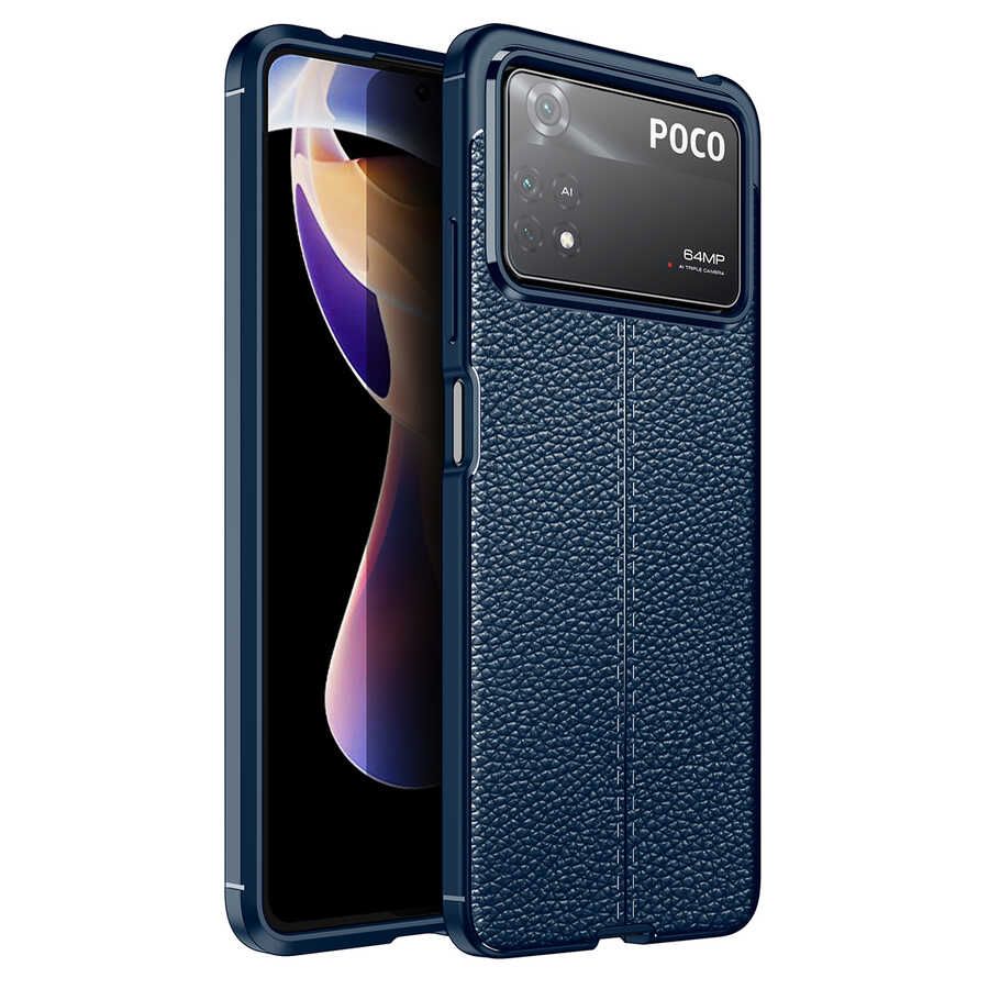 Xiaomi Poco X4 Pro 5G Kılıf Zore Niss Silikon Kapak Lacivert