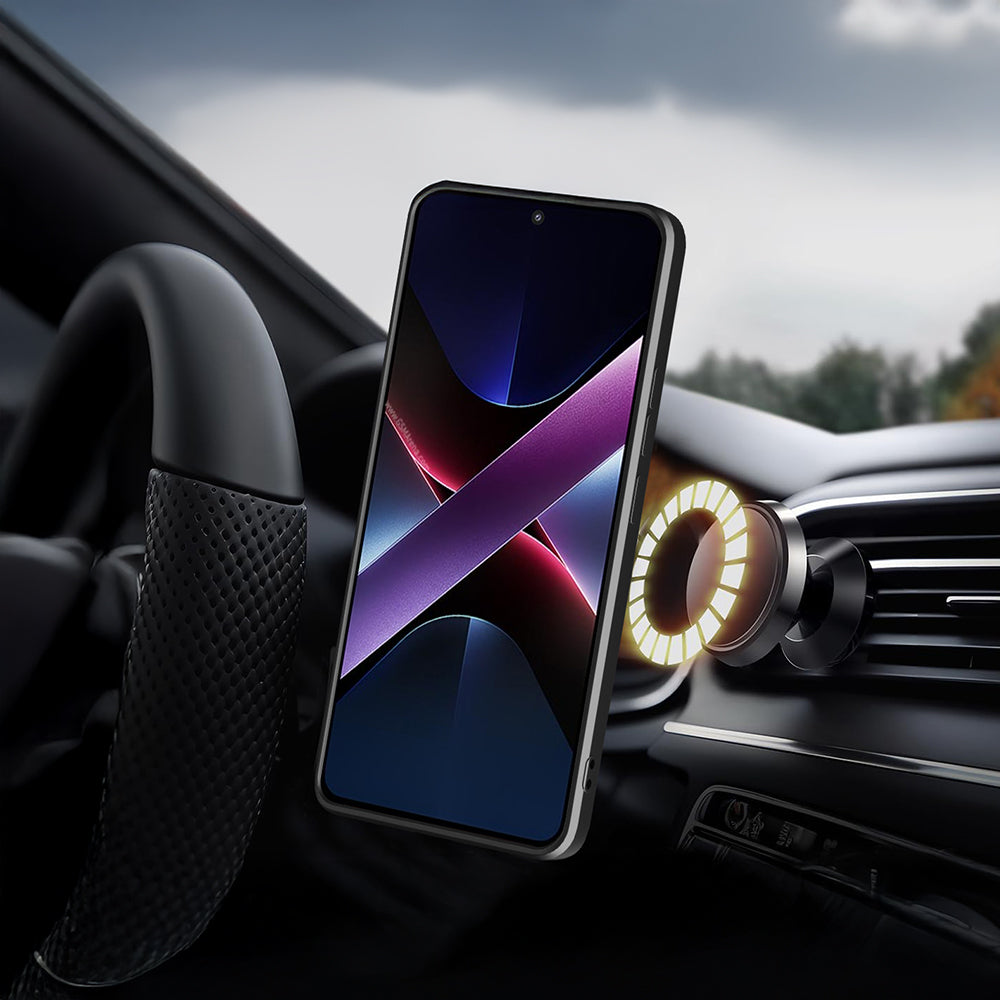 Xiaomi Poco X7 Pro Kılıf Magnetik Standlı Kamera Korumalı Zore Sürgülü Vega Kapak Mavi