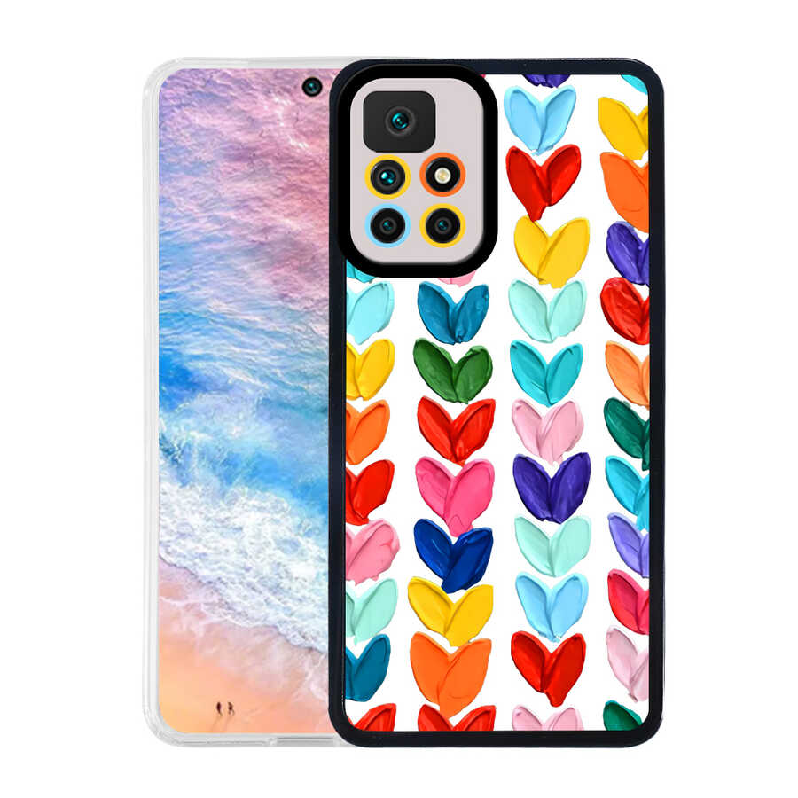 Xiaomi Redmi 10 Kılıf Zore M-Fit Desenli Kapak Heart No6