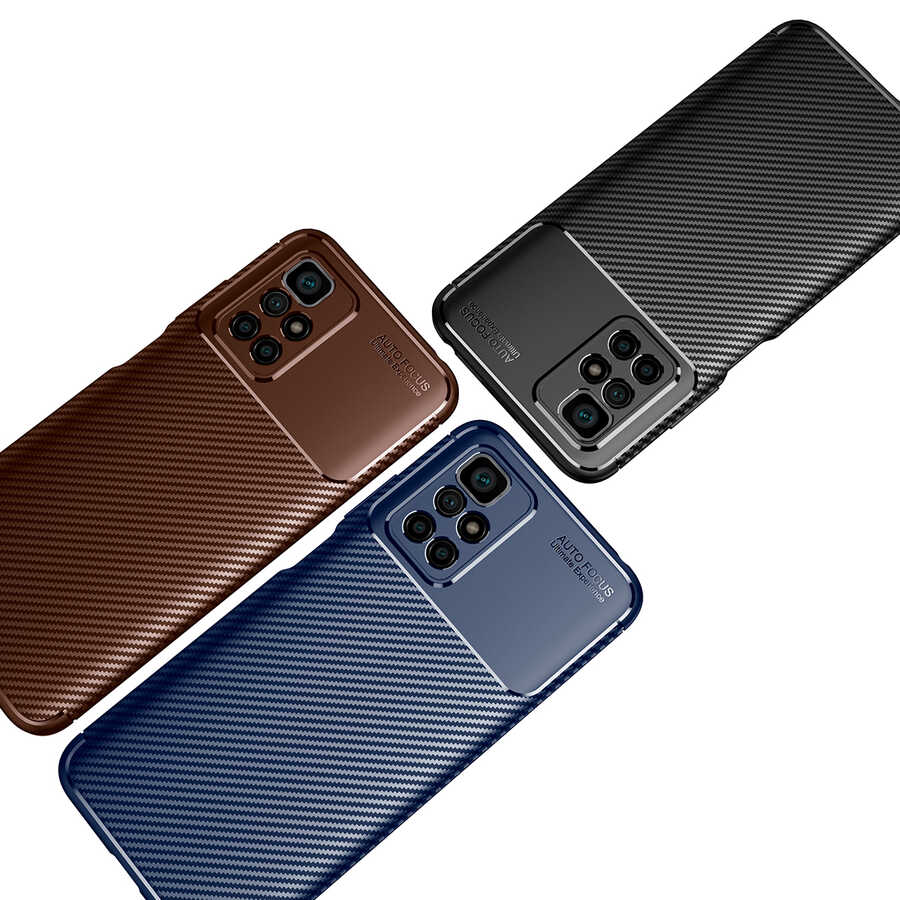 Xiaomi Redmi 10 Kılıf Zore Negro Silikon Kapak Kahverengi