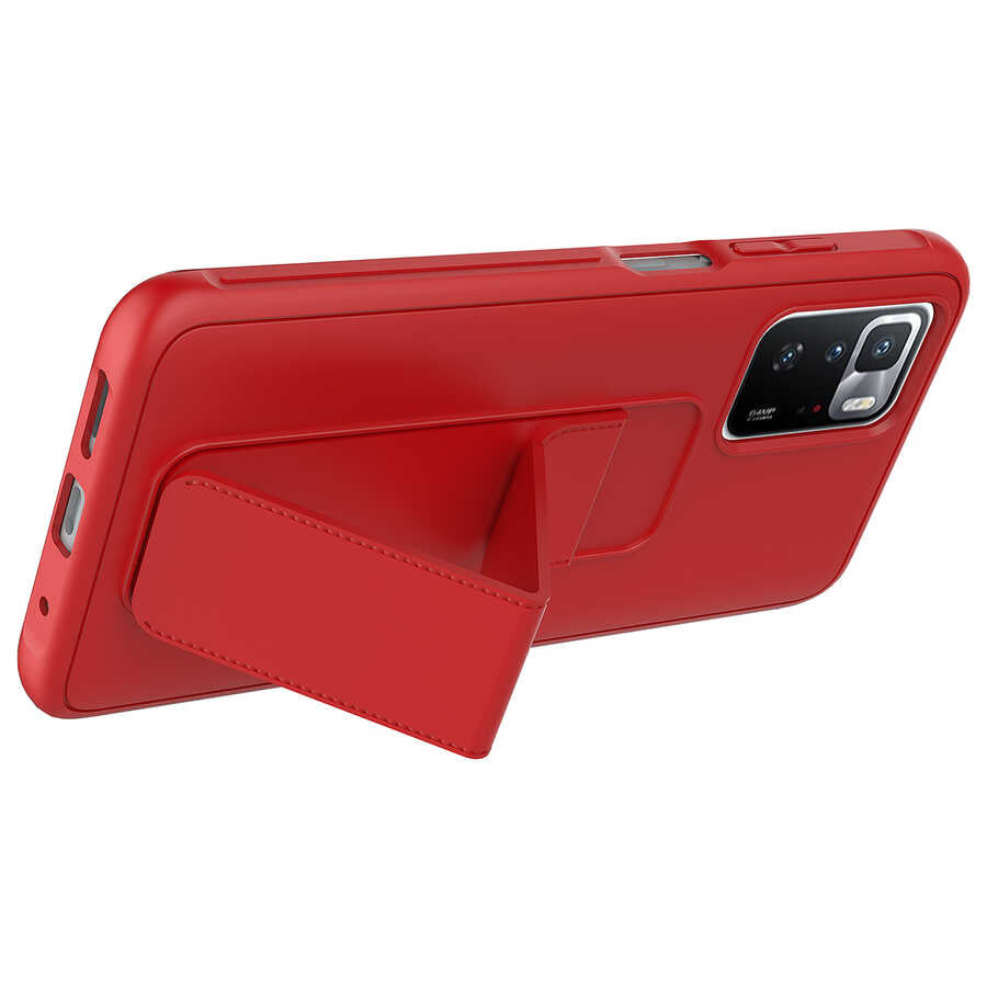 Xiaomi Redmi 10 Kılıf Zore Qstand Kapak Koyu Yeşil