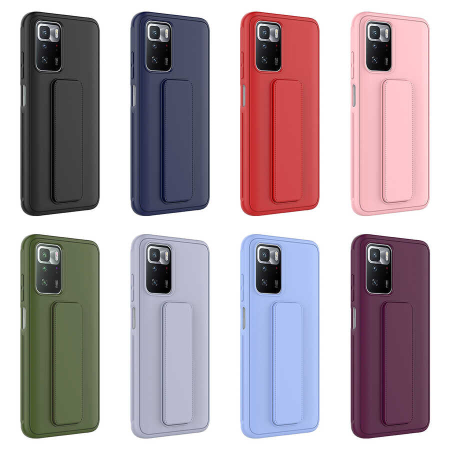 Xiaomi Redmi 10 Kılıf Zore Qstand Kapak Lacivert