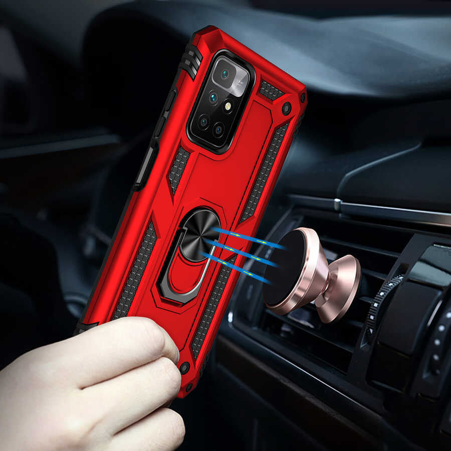 Xiaomi Redmi 10 Kılıf Zore Vega Kapak Gri
