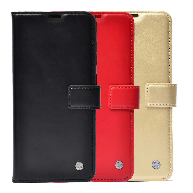 Xiaomi Redmi 10C Kılıf Zore Kar Deluxe Kapaklı Kılıf Kırmızı