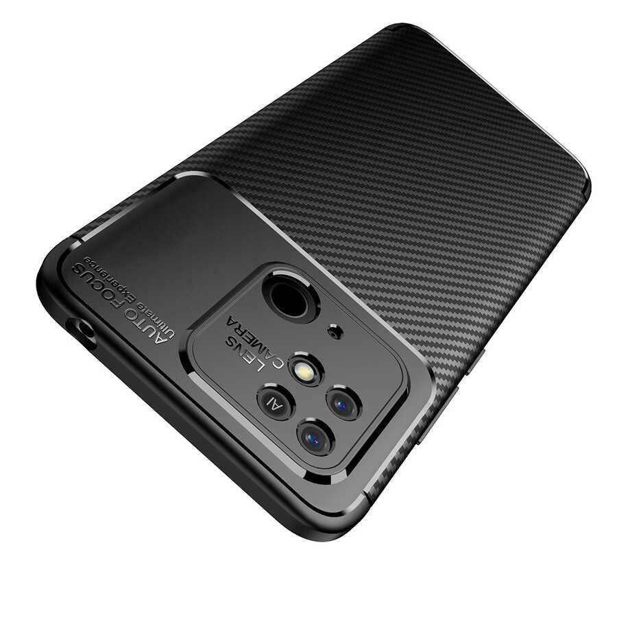 Xiaomi Redmi 10C Kılıf Zore Negro Silikon Kapak Siyah