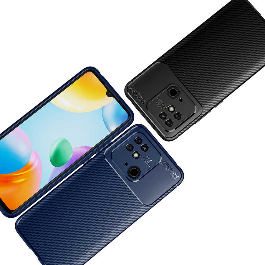 Xiaomi Redmi 10C Kılıf Zore Negro Silikon Kapak Siyah