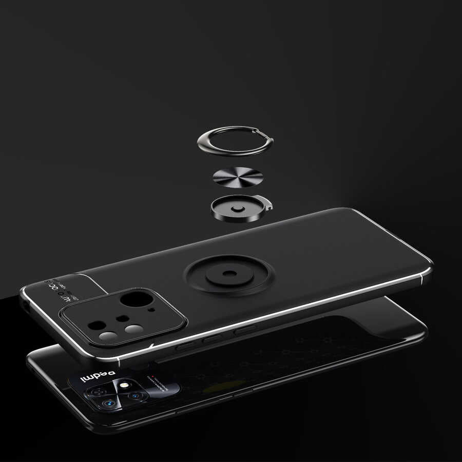 Xiaomi Redmi 10C Kılıf Zore Ravel Silikon Kapak Siyah