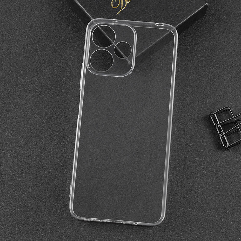 Xiaomi Redmi 13 4G Kılıf Zore Süper Silikon Kapak Şeffaf