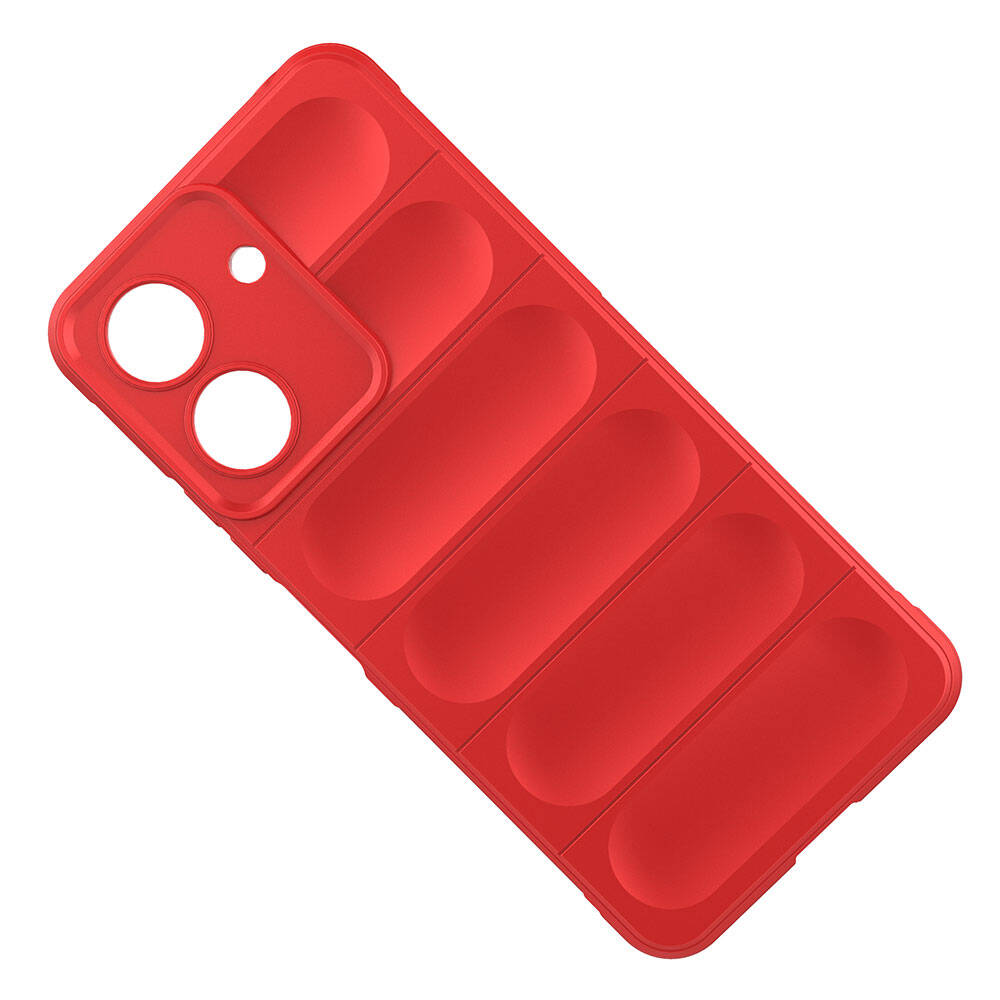 Xiaomi Redmi 13C Kılıf Esnek TPU Oyuklu Arka Yüzey Tasarımlı Zore Etnik Silikon Kapak Koyu Yeşil