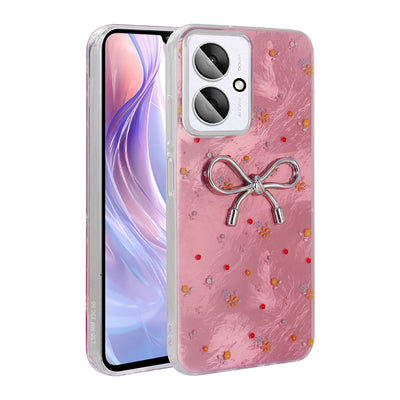 Xiaomi Redmi 13C Kılıf Kamera Korumalı Figürlü Zore Ponti Silikon Kapak Beyaz