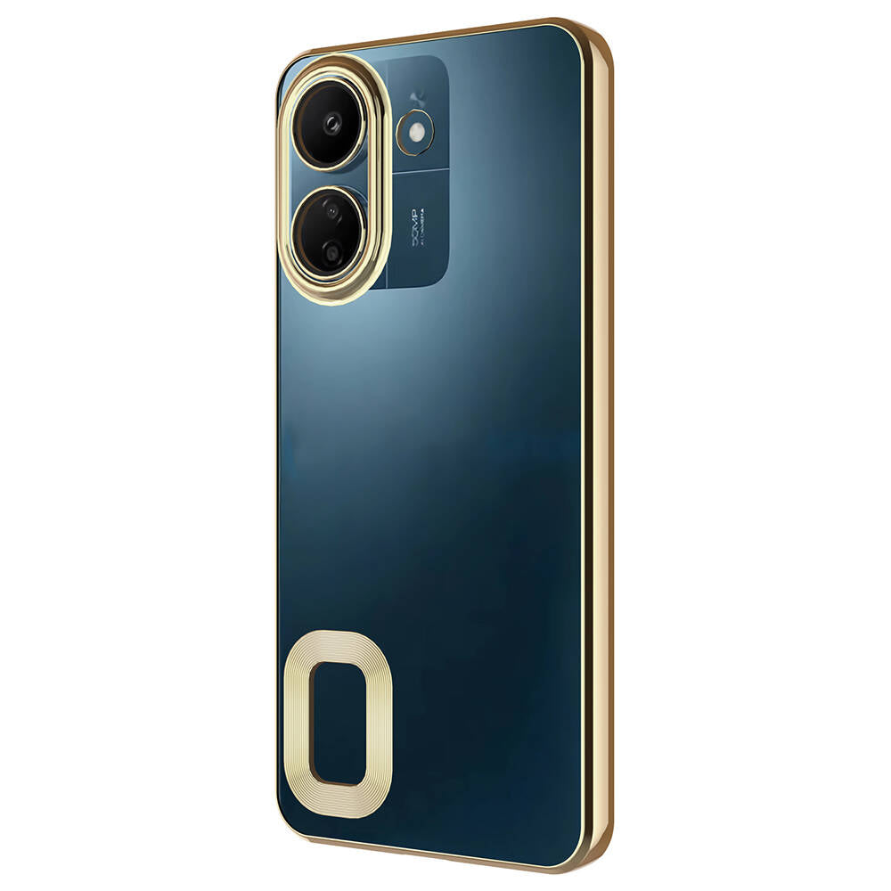 Xiaomi Redmi 13C Kılıf Kamera Korumalı Logo Gösteren Zore Omega Kapak Sierra Mavi