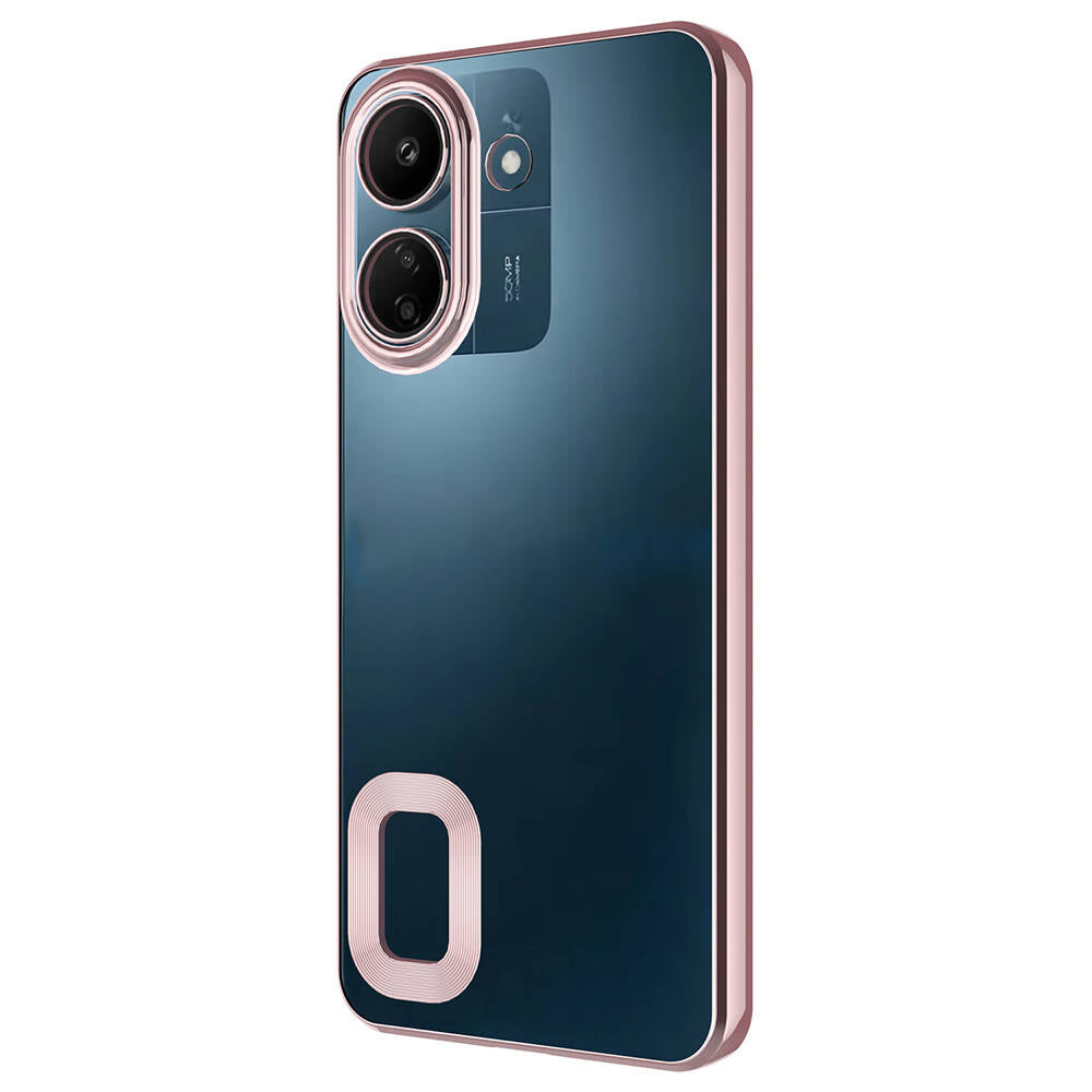 Xiaomi Redmi 13C Kılıf Kamera Korumalı Logo Gösteren Zore Omega Kapak Derin Mor