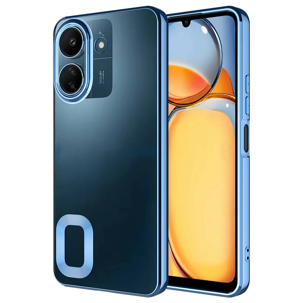 Xiaomi Redmi 13C Kılıf Kamera Korumalı Logo Gösteren Zore Omega Kapak Sierra Mavi