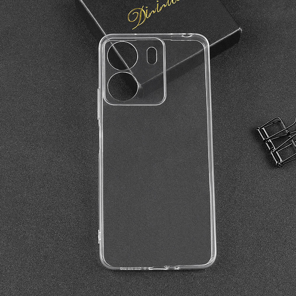 Xiaomi Redmi 13C Kılıf Zore Süper Silikon Kapak Renksiz