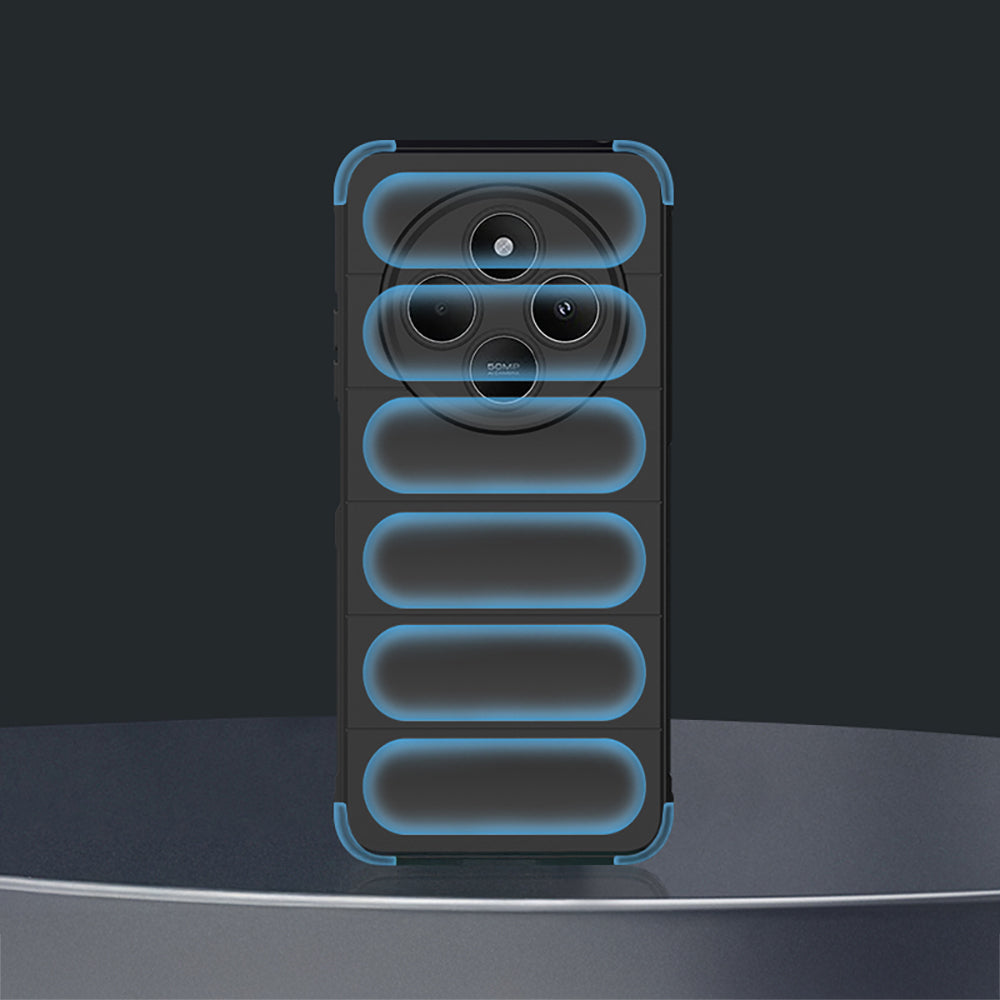 Xiaomi Redmi 14C 4G Kılıf Esnek TPU Oyuklu Arka Yüzey Tasarımlı Zore Etnik Silikon Kapak Siyah
