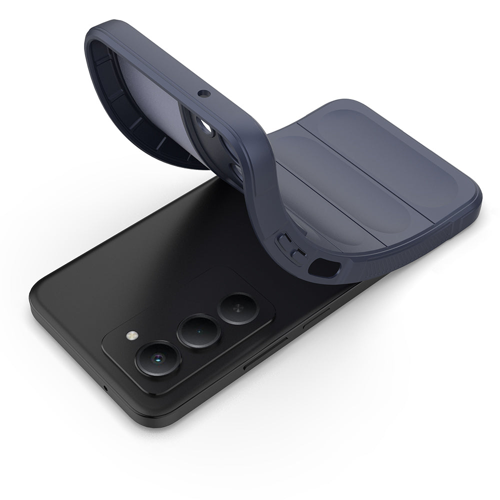 Xiaomi Redmi 15 Kılıf Esnek TPU Oyuklu Arka Yüzey Tasarımlı Zore Etnik Silikon Kapak Koyu Yeşil