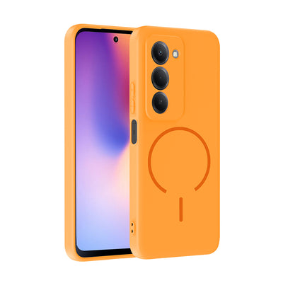 Xiaomi Redmi 15 Kılıf M-safe Şarj Özellikli Zore Meta Kapak Titanyum-Gri