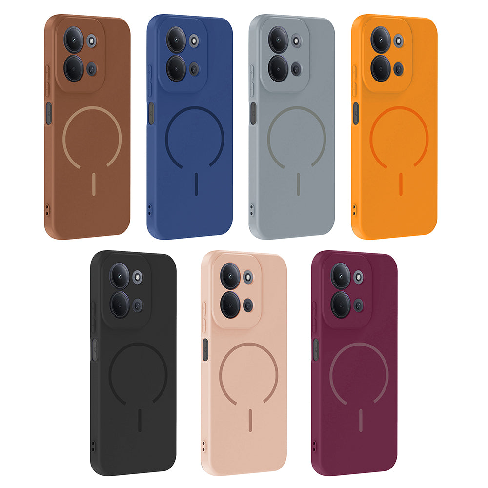 Xiaomi Redmi 15C Kılıf M-safe Şarj Özellikli Zore Meta Kapak Rose Pembe