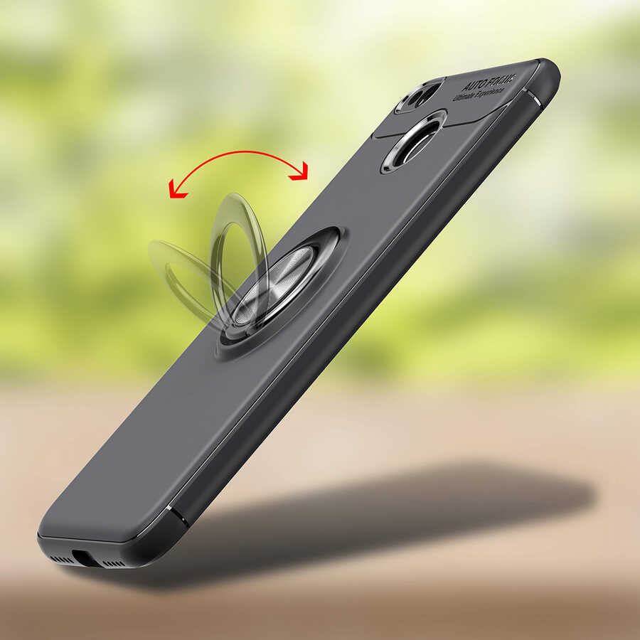 Xiaomi Redmi 4x Kılıf Zore Ravel Silikon Kapak Siyah-Mavi