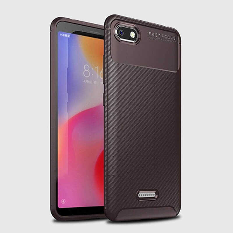Xiaomi Redmi 6A Kılıf Zore Negro Silikon Kapak Kahverengi