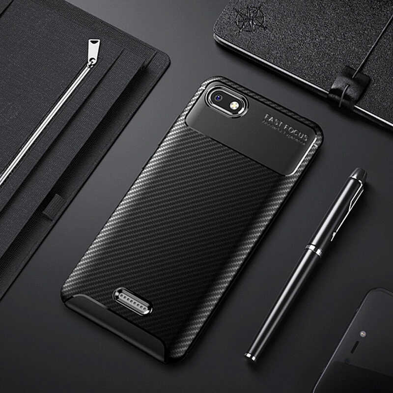 Xiaomi Redmi 6A Kılıf Zore Negro Silikon Kapak Siyah