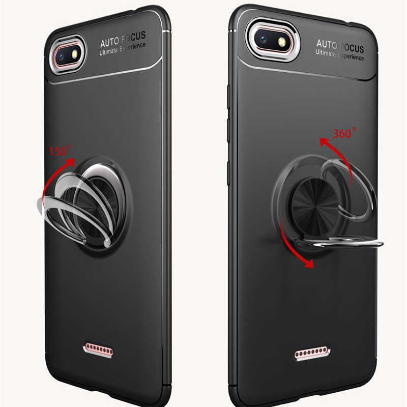 Xiaomi Redmi 6A Kılıf Zore Ravel Silikon Kapak Siyah-Kırmızı