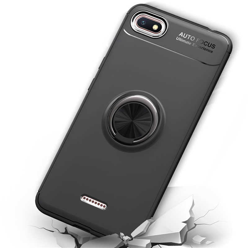 Xiaomi Redmi 6A Kılıf Zore Ravel Silikon Kapak Siyah-Kırmızı