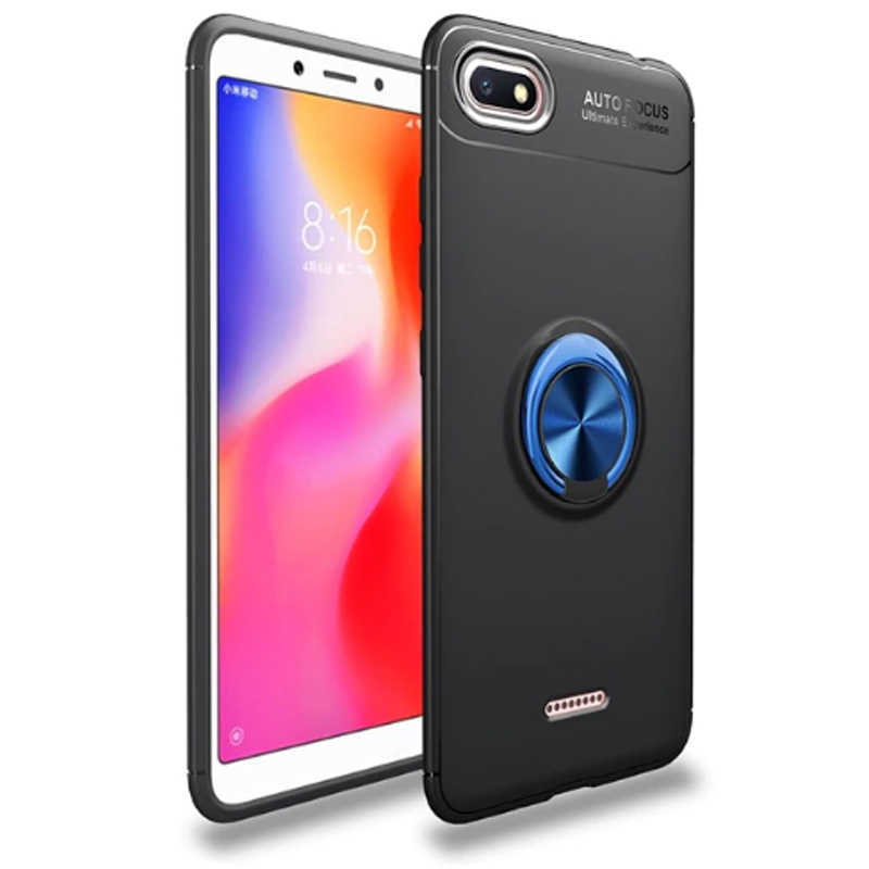 Xiaomi Redmi 6A Kılıf Zore Ravel Silikon Kapak Siyah-Mavi