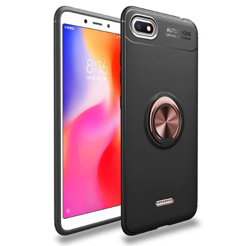 Xiaomi Redmi 6A Kılıf Zore Ravel Silikon Kapak Siyah-Kırmızı