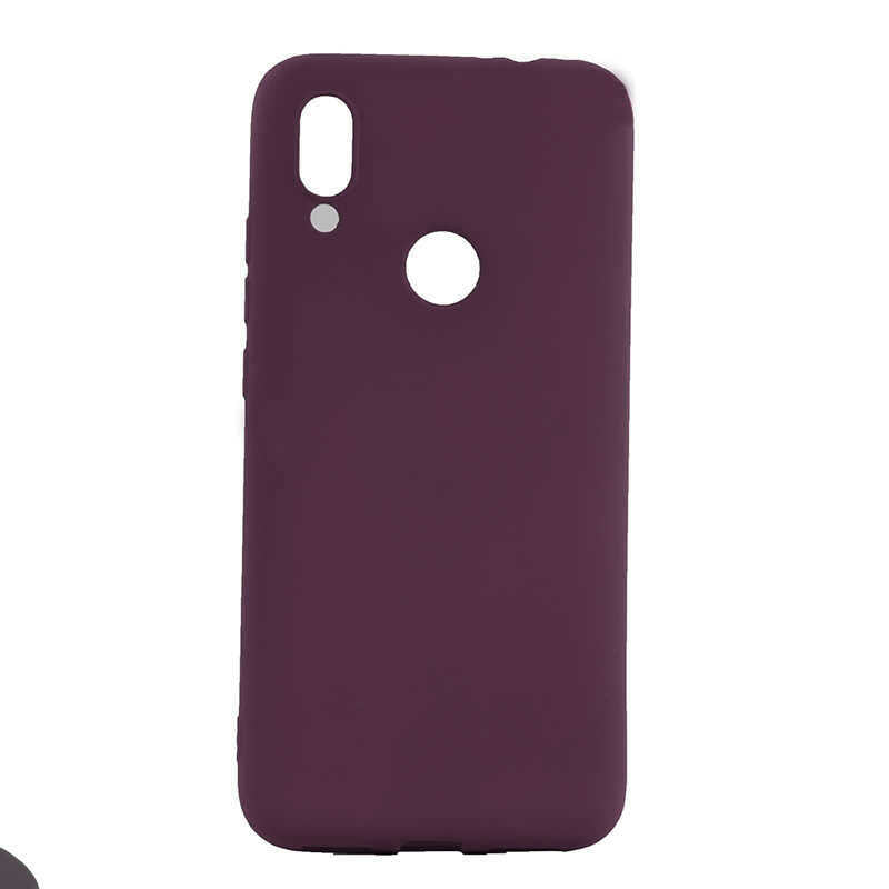 Xiaomi Redmi 7 Kılıf Zore Premier Silikon Kapak Mürdüm
