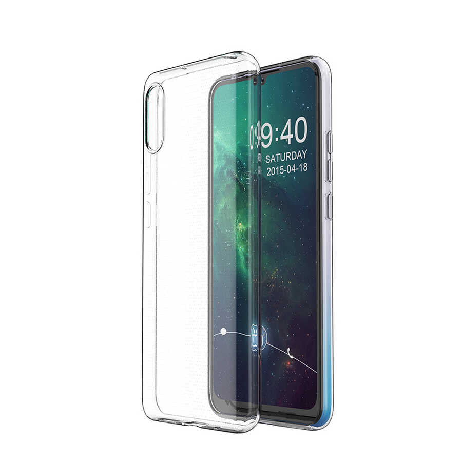Xiaomi Redmi 9A Kılıf Zore Süper Silikon Kapak Renksiz