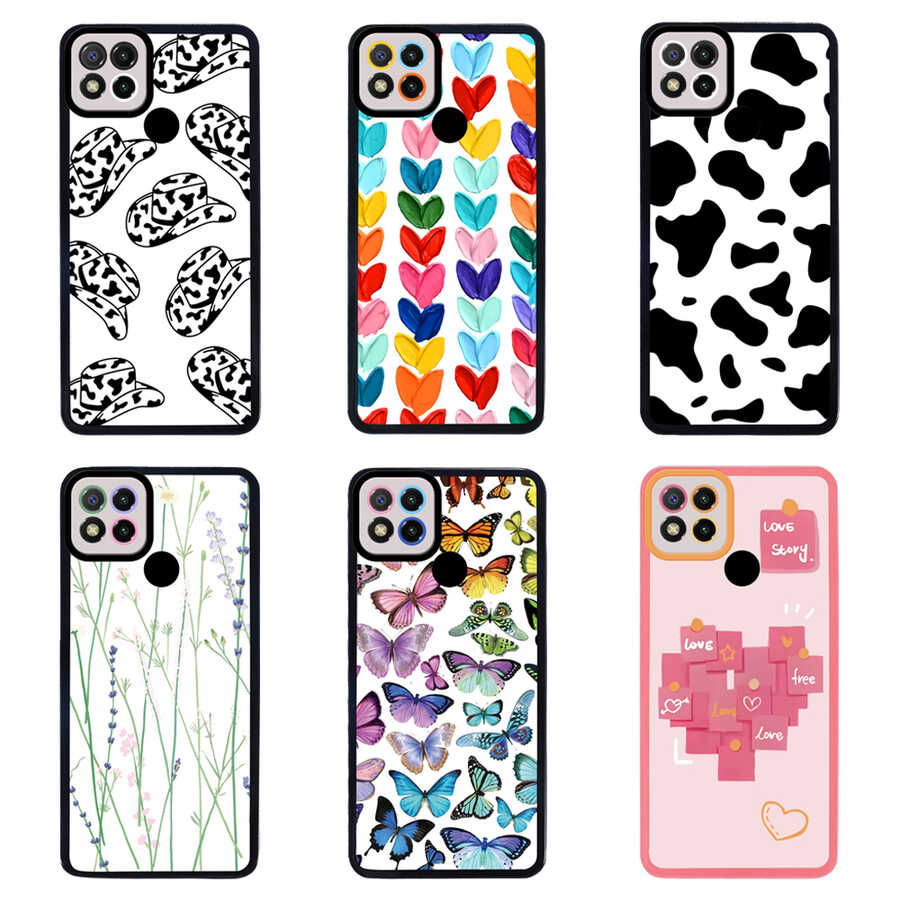 Xiaomi Redmi 9C Kılıf Zore M-Fit Desenli Kapak Love Story No2