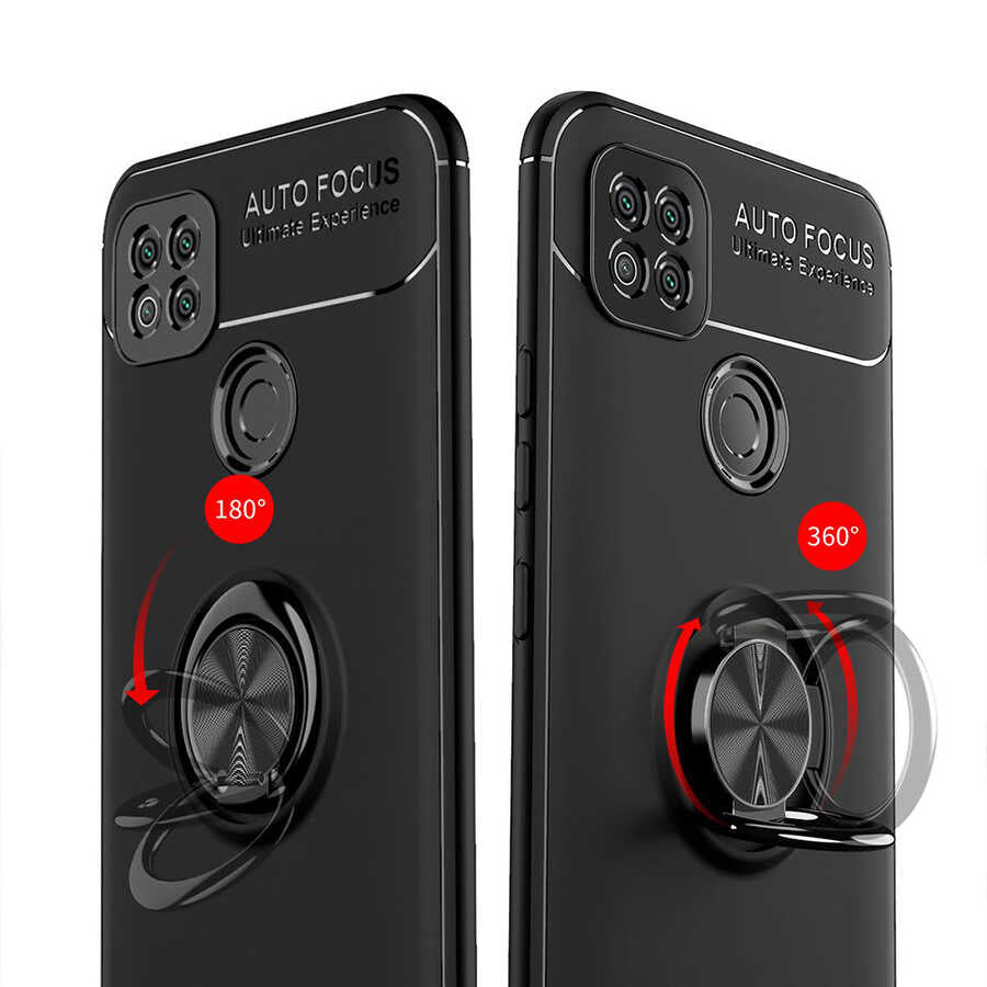Xiaomi Redmi 9C Kılıf Zore Ravel Silikon Kapak Siyah-Rose Gold