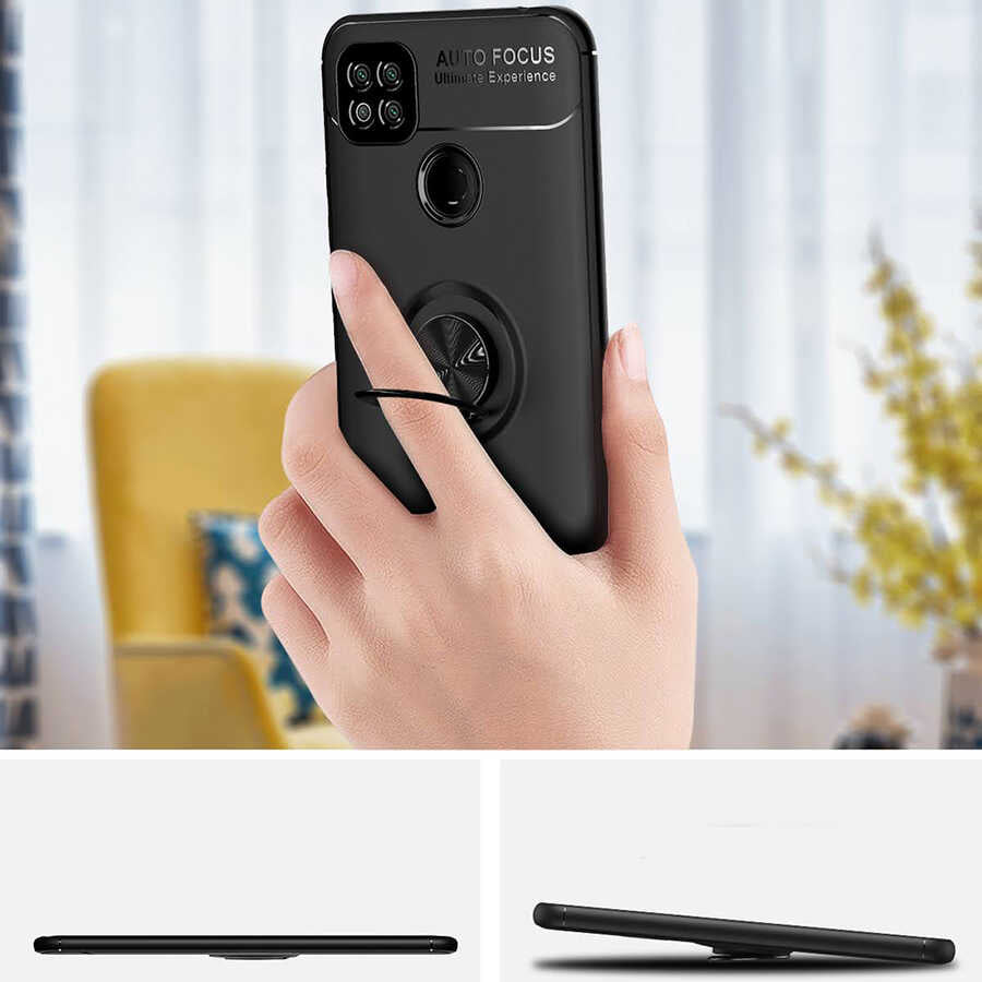 Xiaomi Redmi 9C Kılıf Zore Ravel Silikon Kapak Kırmızı