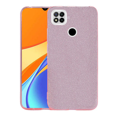 Xiaomi Redmi 9C Kılıf Zore Shining Silikon Pembe