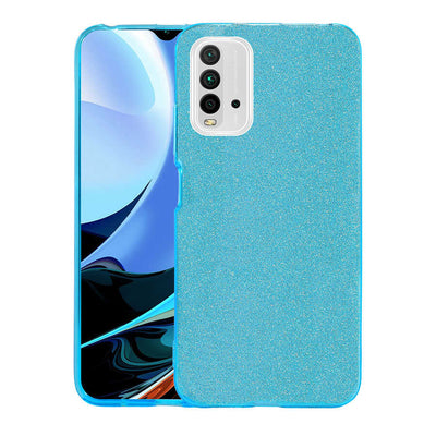 Xiaomi Redmi 9T Kılıf Zore Shining Silikon Mavi