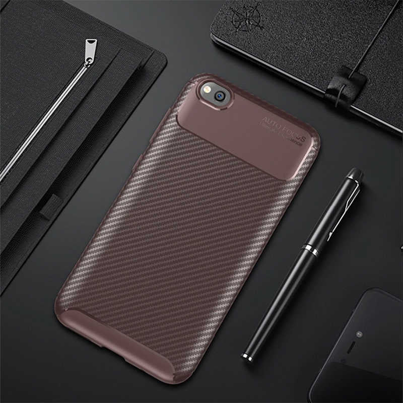Xiaomi Redmi Go Kılıf Zore Negro Silikon Kapak Kahverengi