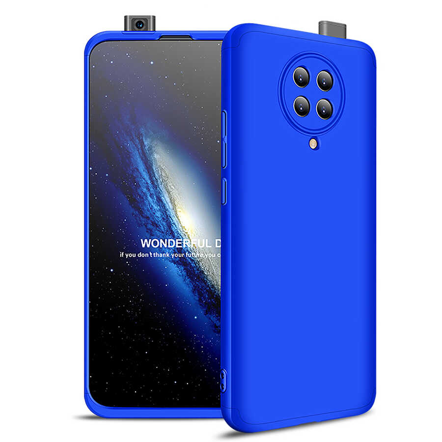Xiaomi Redmi K30 Pro Kılıf Zore Ays Kapak Siyah-Mavi