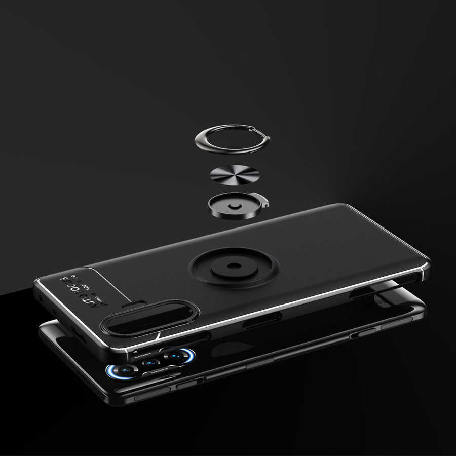 Xiaomi Redmi K40 Gaming Kılıf Zore Ravel Silikon Kapak Siyah-Rose Gold