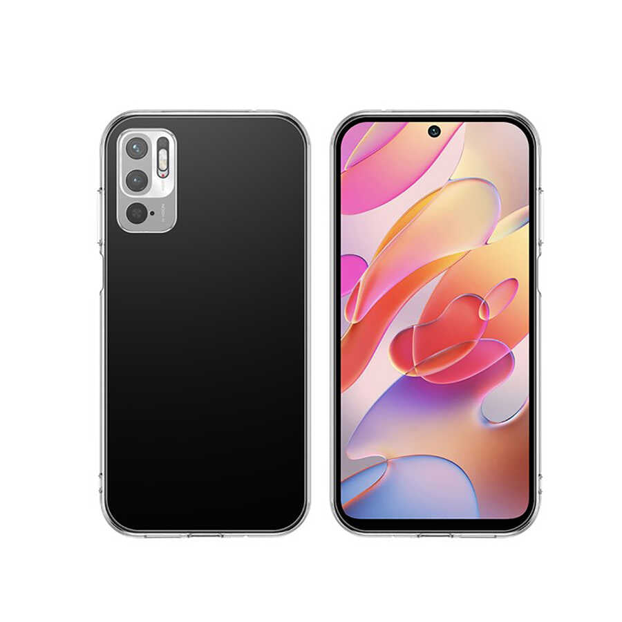 Xiaomi Redmi Note 10 5G Kılıf Zore Kamera Korumalı Süper Silikon Kapak Renksiz