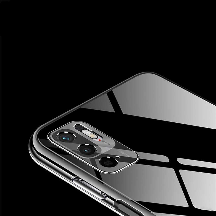 Xiaomi Redmi Note 10 5G Kılıf Zore Kamera Korumalı Süper Silikon Kapak Renksiz