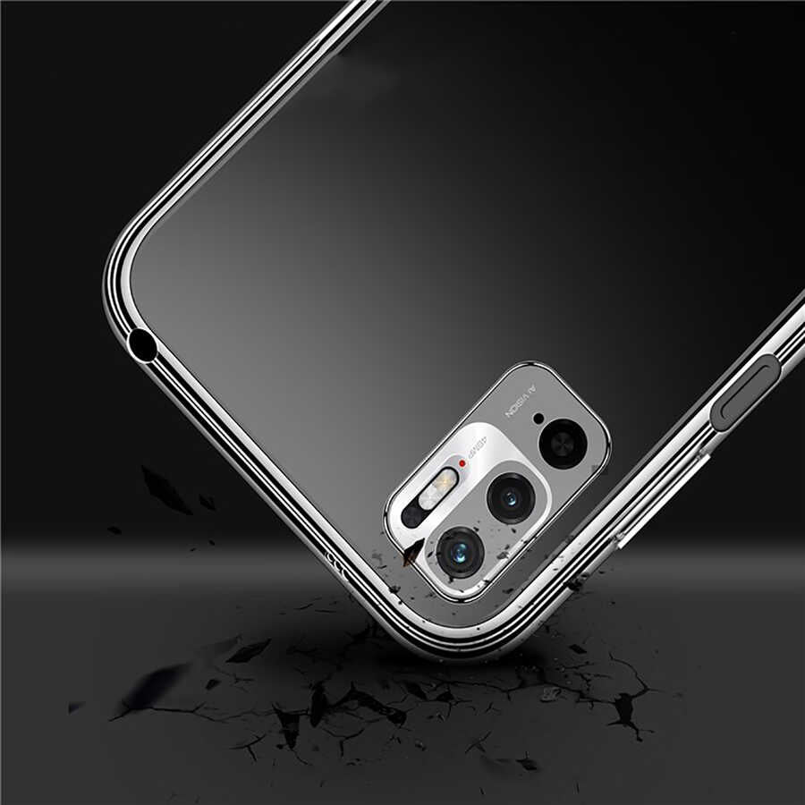 Xiaomi Redmi Note 10 5G Kılıf Zore Kamera Korumalı Süper Silikon Kapak Renksiz