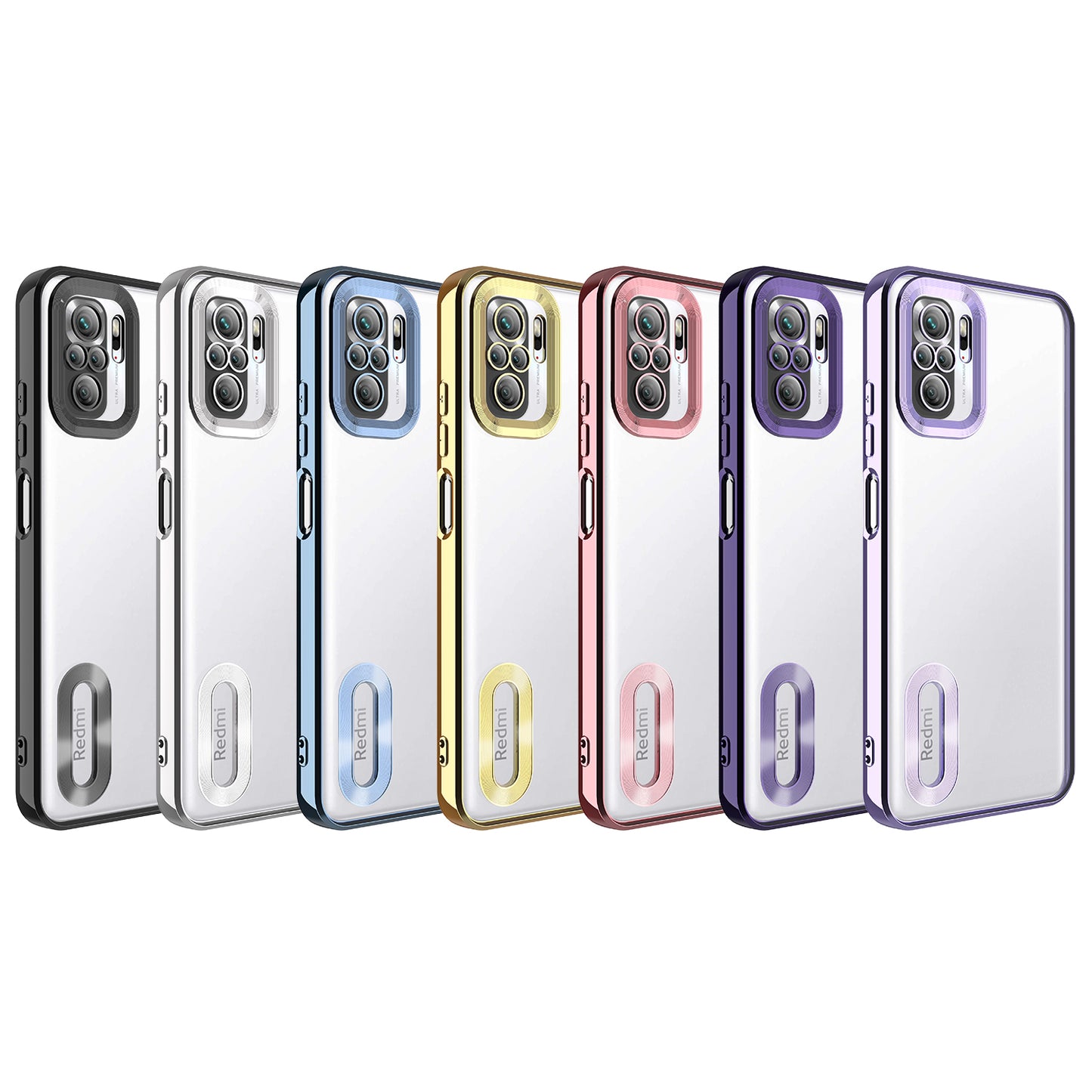 Xiaomi Redmi Note 10 Kılıf Kamera Korumalı Logo Gösteren Zore Omega Kapak Derin Mor