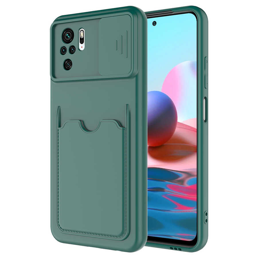 Xiaomi Redmi Note 10 Kılıf Zore Kartix Kapak Kırmızı
