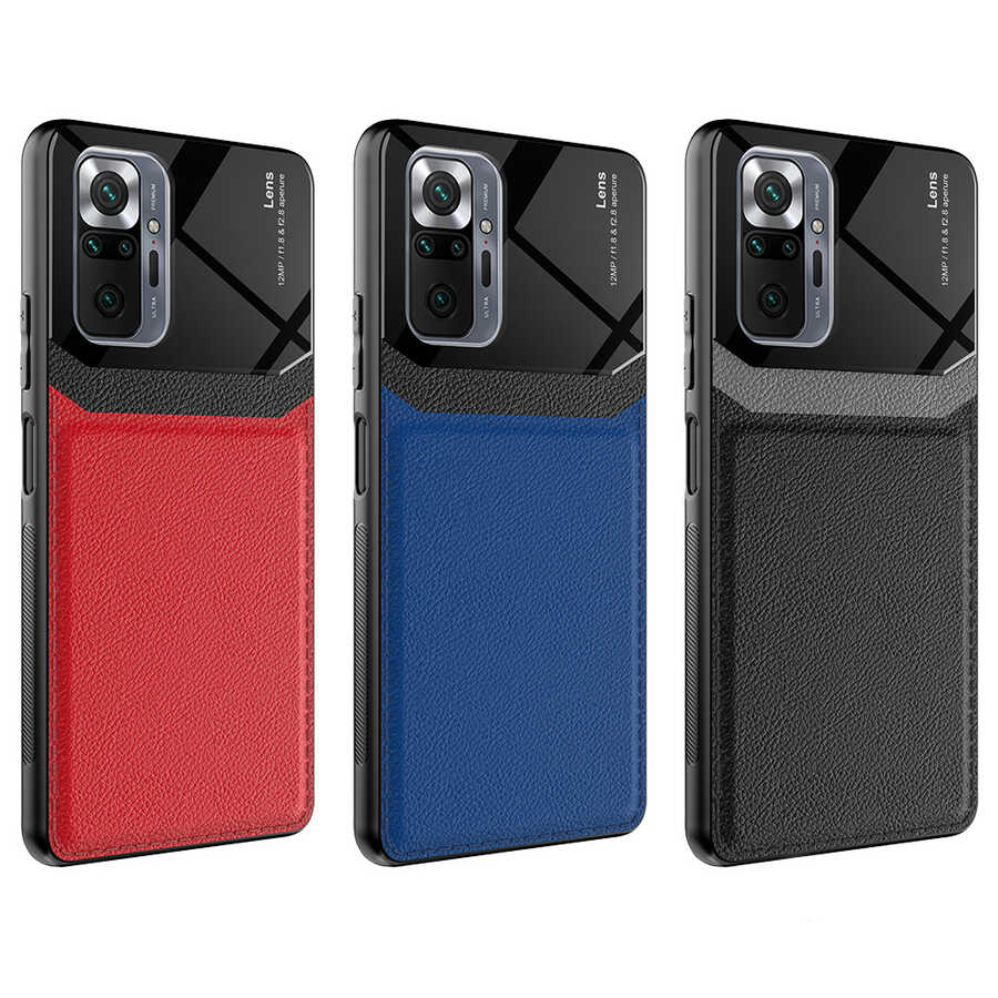 Xiaomi Redmi Note 10 Pro Kılıf Zore Emiks Kapak Lacivert