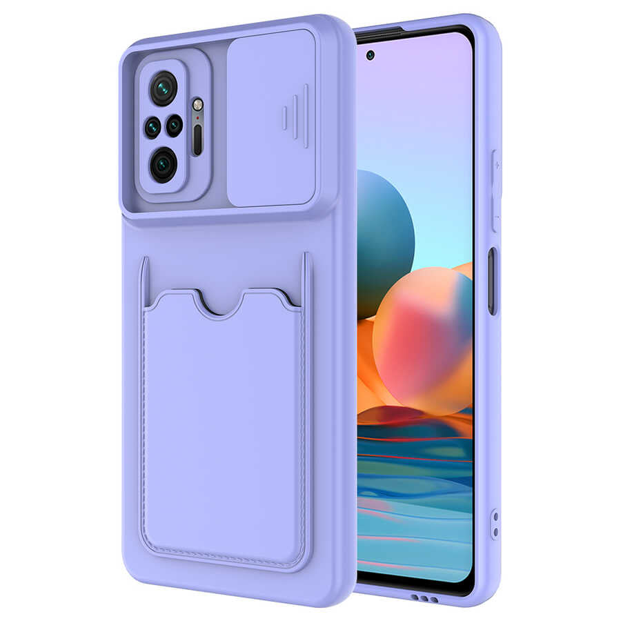 Xiaomi Redmi Note 10 Pro Kılıf Zore Kartix Kapak Lila