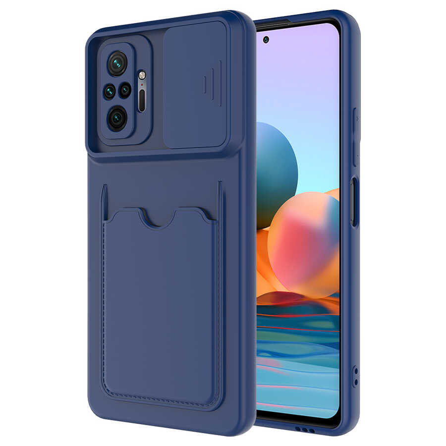 Xiaomi Redmi Note 10 Pro Kılıf Zore Kartix Kapak Lacivert