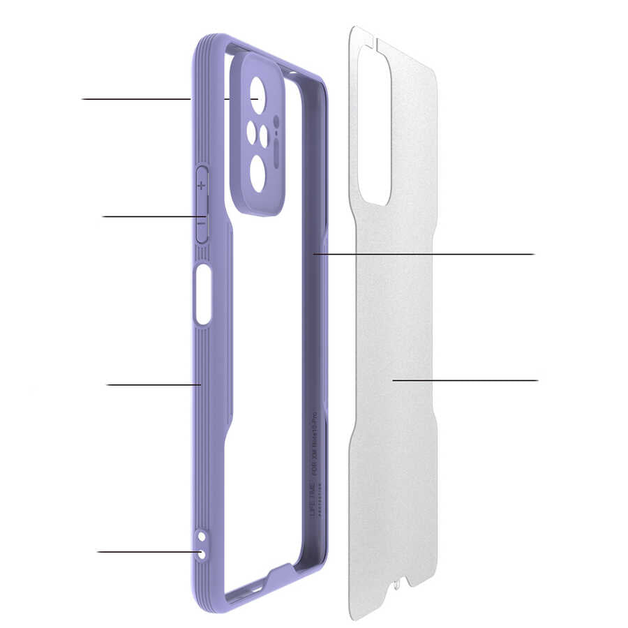 Xiaomi Redmi Note 10 Pro Kılıf Zore Parfe Kapak Kırmızı