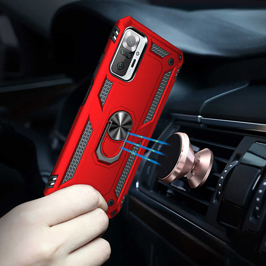 Xiaomi Redmi Note 10 Pro Kılıf Zore Vega Kapak Gri