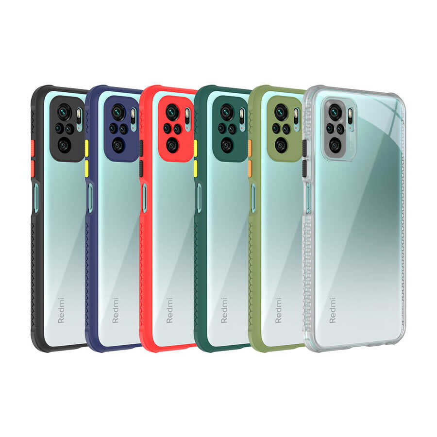 Xiaomi Redmi Note 10S Kılıf Zore Kaff Kapak Lacivert